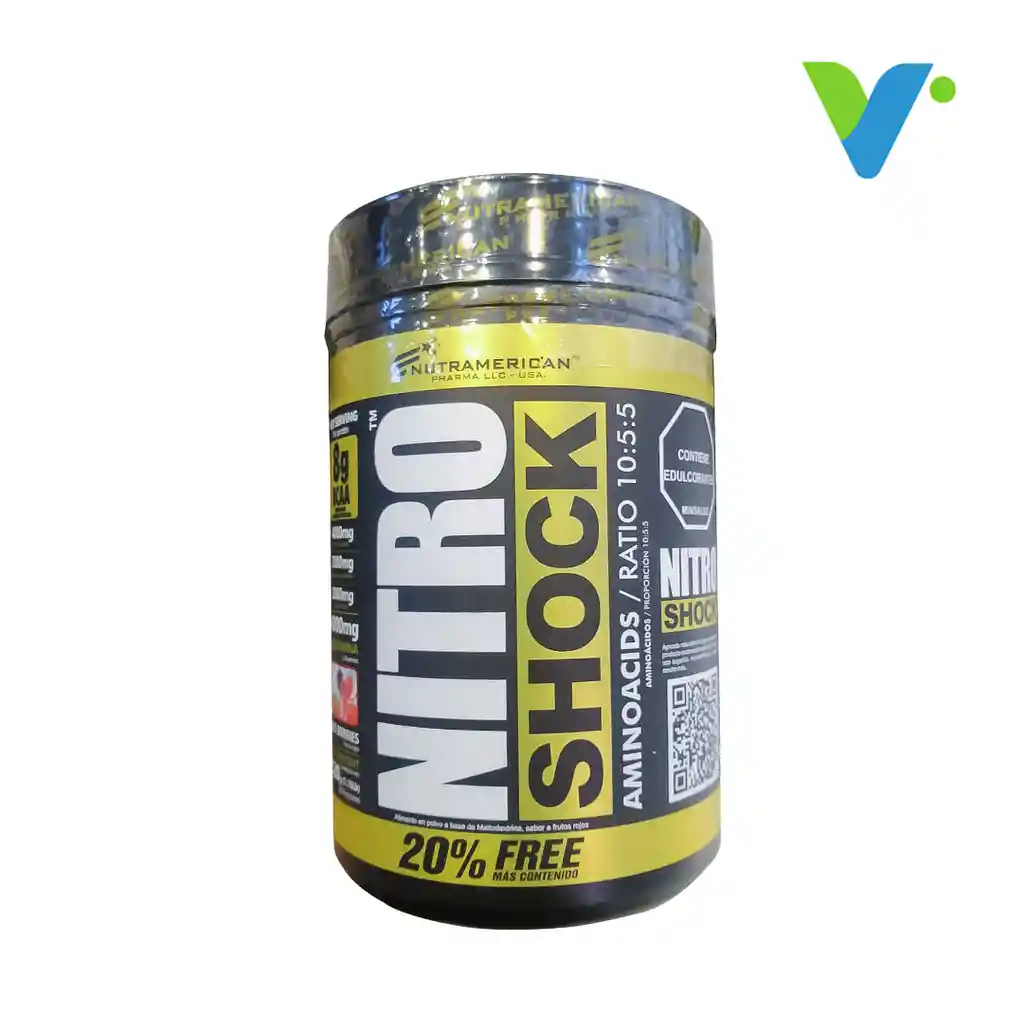 Nitro Shock Aminoácidos Bcaas Nutramerican Pharma