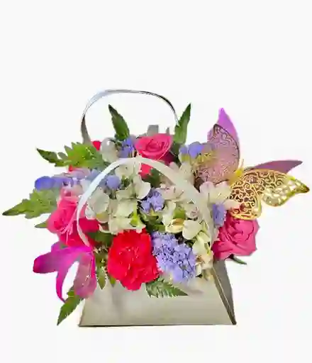 Flores Rosas Cartera Amor