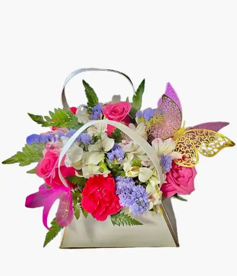 Flores Rosas Cartera Amor