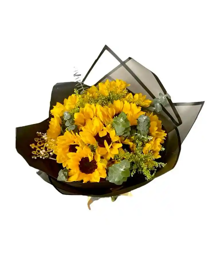 Flores De Girasoles Con Corona