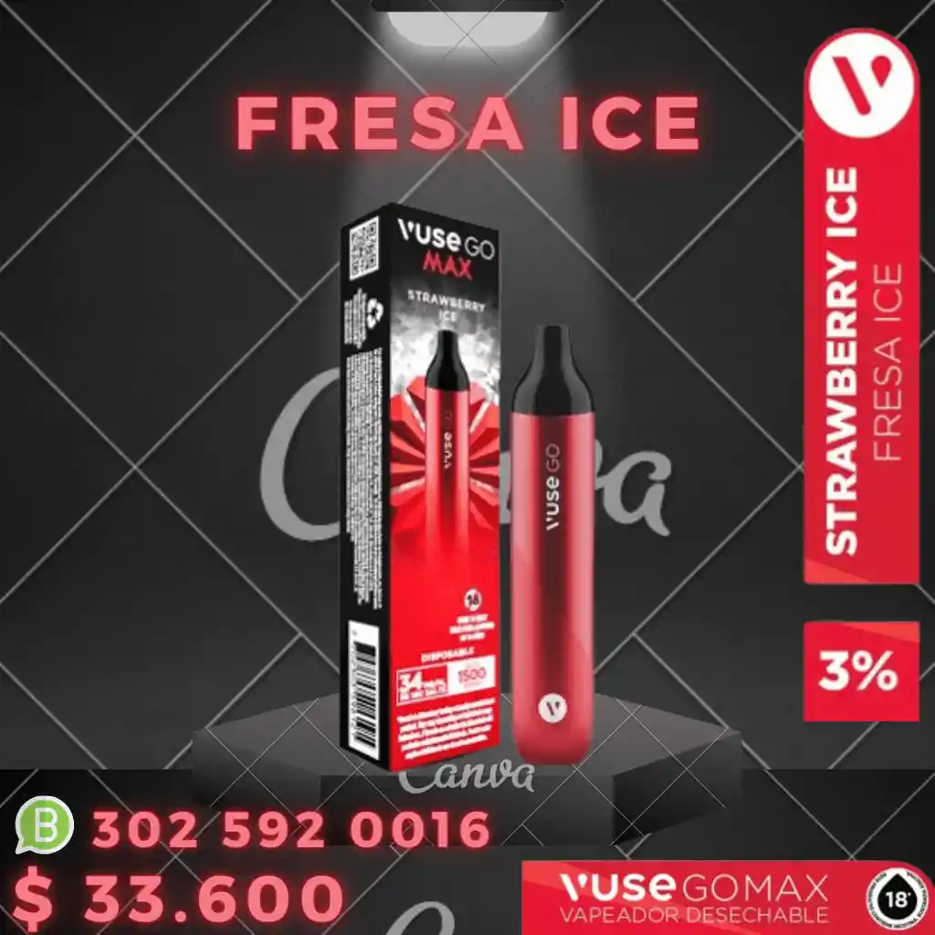 Vuse Go Max - Strawberry Ice 1500 Puff