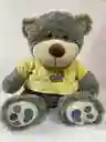 Peluche Oso Gris Camiseta Amarilla