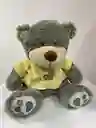 Peluche Oso Gris Camiseta Amarilla