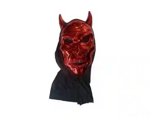 Mascara Diablo Cuernos Disfraz Demonio Cachos Halloweeen 1a