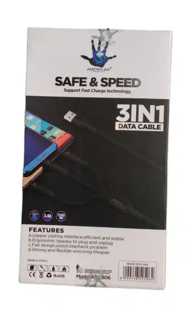 Cable De Carga Multiple 3 En 1, Cable De Carga Rapida
