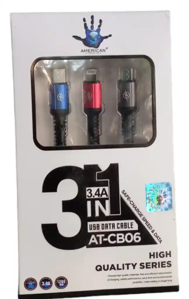 Cable De Carga Multiple 3 En 1, Cable De Carga Rapida
