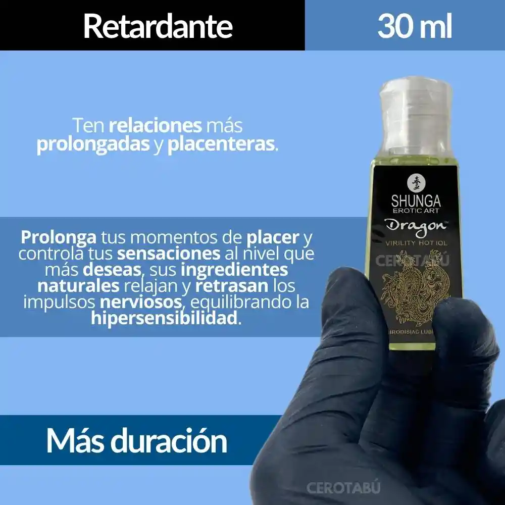 Aceite Retardante Sexual Masculino Shunga X 30ml.