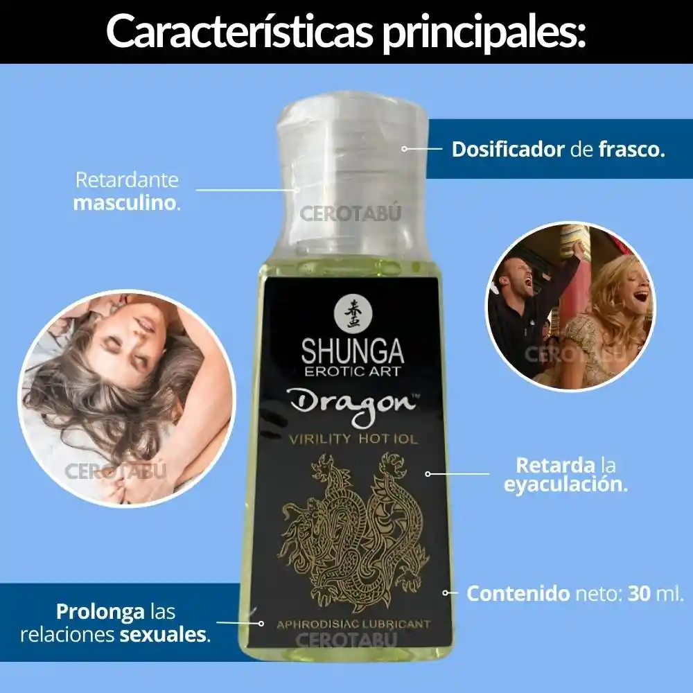 Aceite Retardante Sexual Masculino Shunga X 30ml.