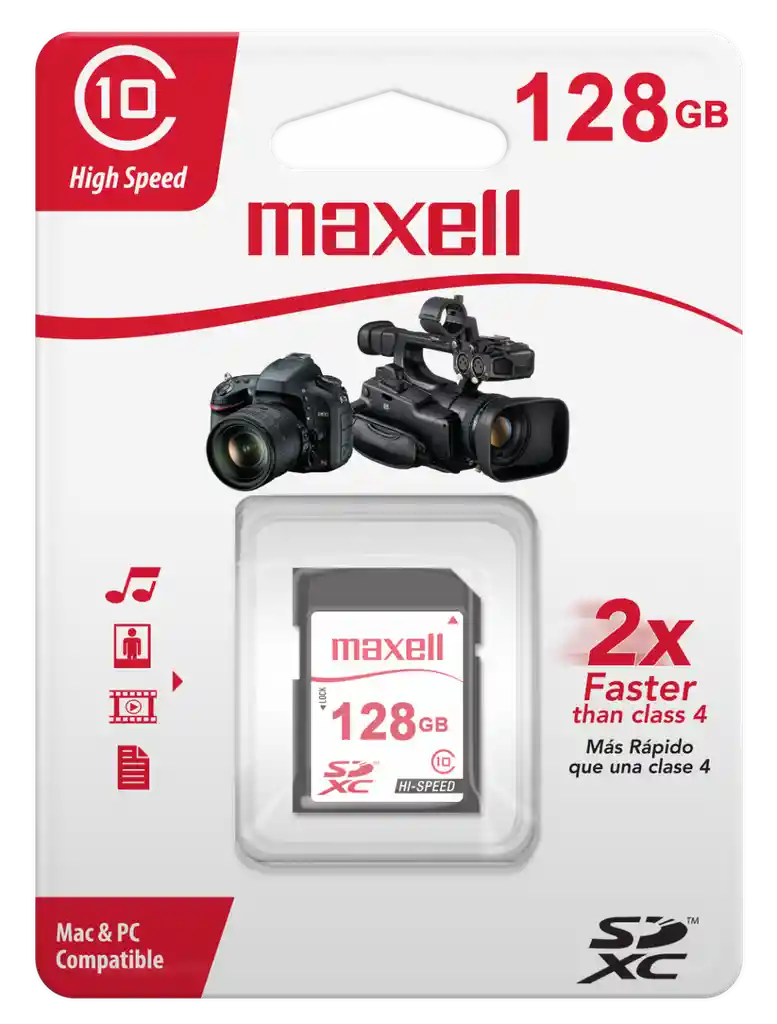 Maxell Memoria Sdxc 128 Gb Clase 10
