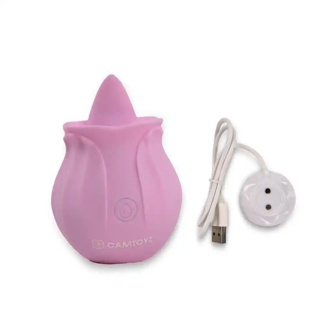 Vibrador Rosa Con Lengua Juna Majestic Rosado Recargable