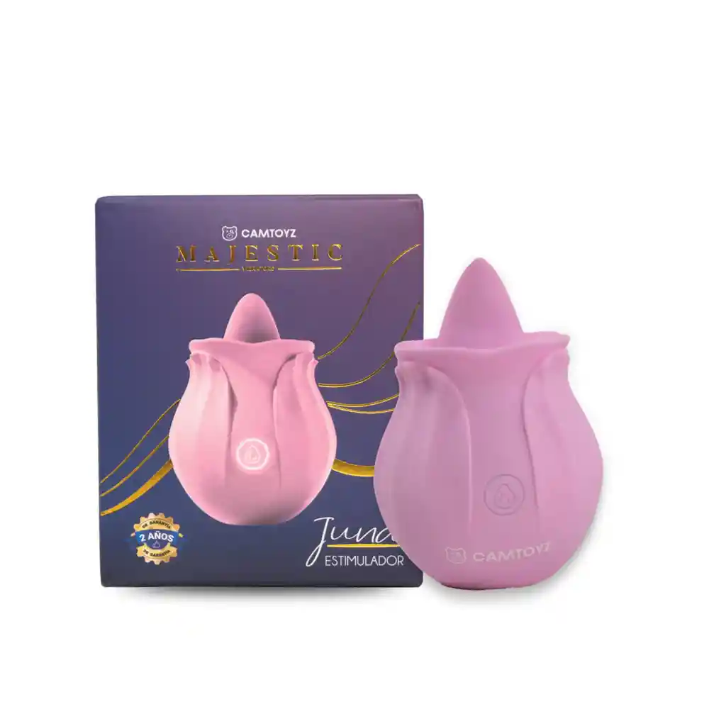 Vibrador Rosa Con Lengua Juna Majestic Rosado Recargable