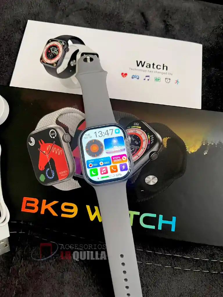 Reloj Inteligente Bk9 Watch | Plata-gris| Smartwatch