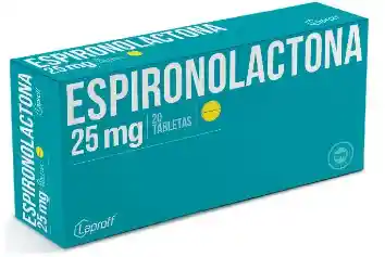Espironolactona 25 Mg X 20 Tabletas