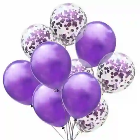 Globo Color Morado 10 Piezas