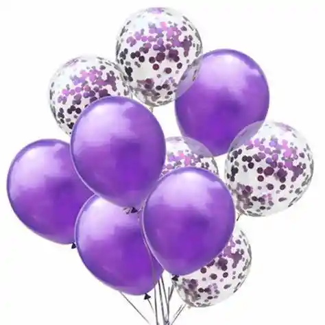 Globo Color Morado 10 Piezas