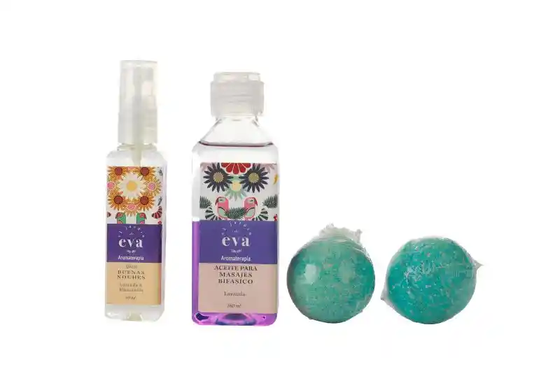 Kit Relájate Aromaterapia Jardin De Eva X 4unds