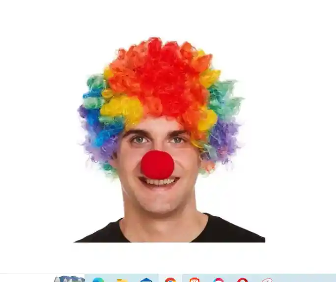 Peluca Afro Payaso Colores Multicolor Disfraz Hallowen Lgbt