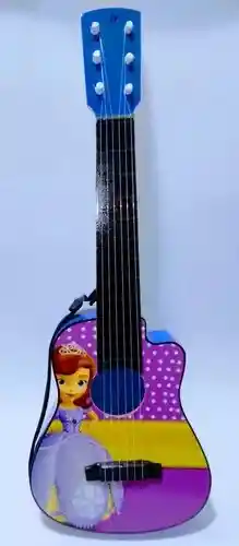 Guitarra De Lujo En Madera Motivos Variados Para Niños