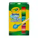 Marcador Crayola, Plumones Lavables Super Tips X 50 Colores