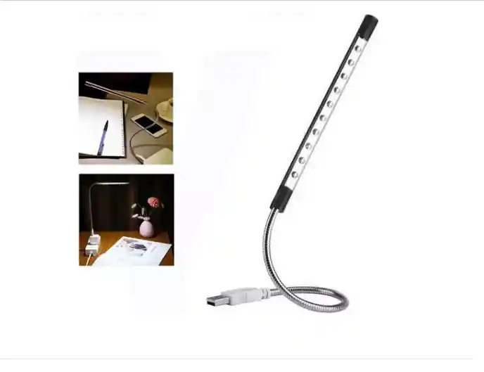 1 Lampara Led Linterna Usb Brazo Flexible Hogar Pc Portatil