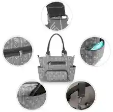 Bolso Pañalera Para Bebe Tamaño Grande Niño Y Niña Gris