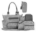 Bolso Pañalera Para Bebe Tamaño Grande Niño Y Niña Gris