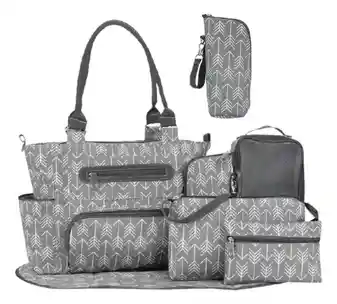 Bolso Pañalera Para Bebe Tamaño Grande Niño Y Niña Gris