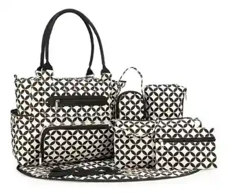 Bolso Pañalera Para Bebe Tamaño Grande Niño Y Niña Blanca