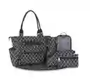 Bolso Pañalera Para Bebe Tamaño Grande Niño Y Niña Negra