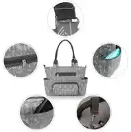 Bolso Pañalera Para Bebe Tamaño Grande Niño Y Niña Negra