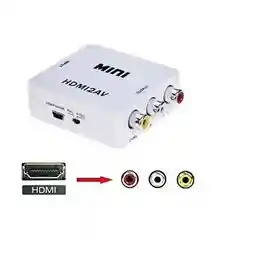 Convertidor Vídeo Hdm Digital A Rca Av Análogo Tv Antigua - De Hdmi Para Ver En Pantallas Con Rca