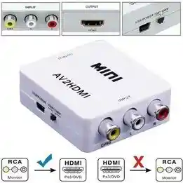 Convertidor De Rca A Hdmi Vhs Cámara Play 2 Wii Xbox Tv Etc - Hdmi