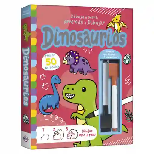 Libro Coleccion Aprende A Dibujar Dinosaurios, Dibuja Y Borra Lexus