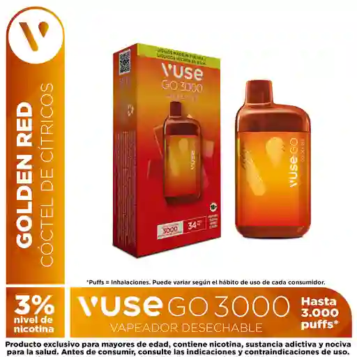 Vuse Go 3000puff Golden Red