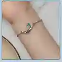 Pulsera Manilla Para Mujer Pájaro Colibrí En Plata 925