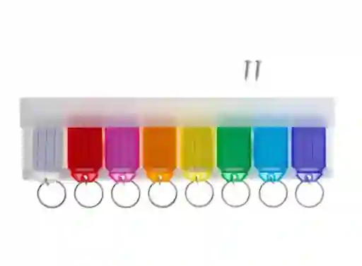 2 Organizador Identificador De Llaves + Llaveros Multicolor