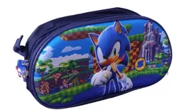 Cartuchera Escolar Niño Sonic De 22cm