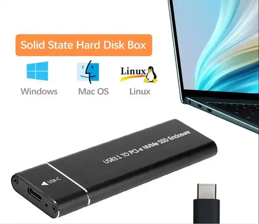 Usb3.1 M.2 Sata Ssd Carcasa Metalica Ssd Pci-e A Externo De Metal Carcasa Móvil Compatible Nvme