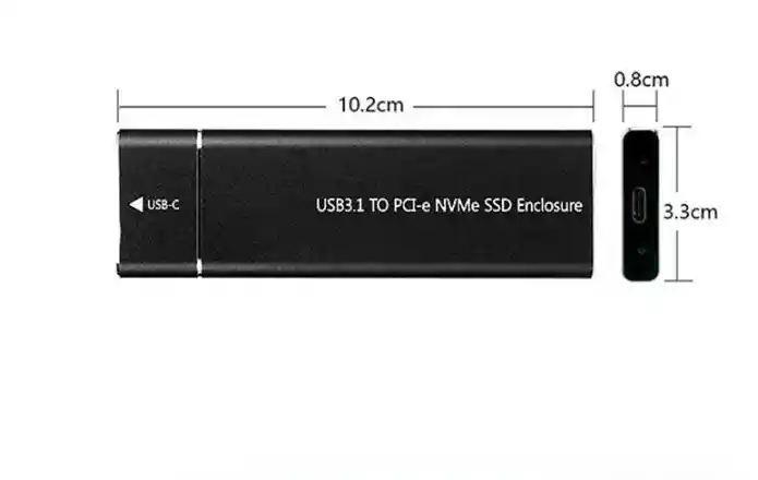 Usb3.1 M.2 Sata Ssd Carcasa Metalica Ssd Pci-e A Externo De Metal Carcasa Móvil Compatible Nvme