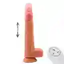 Vibrador De Rotación Y Empuje Con Control Remoto Recargable 18cm Piel