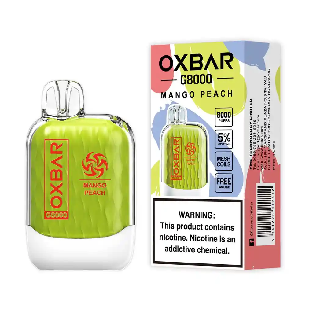 Oxbar Mango Peach 8000puff