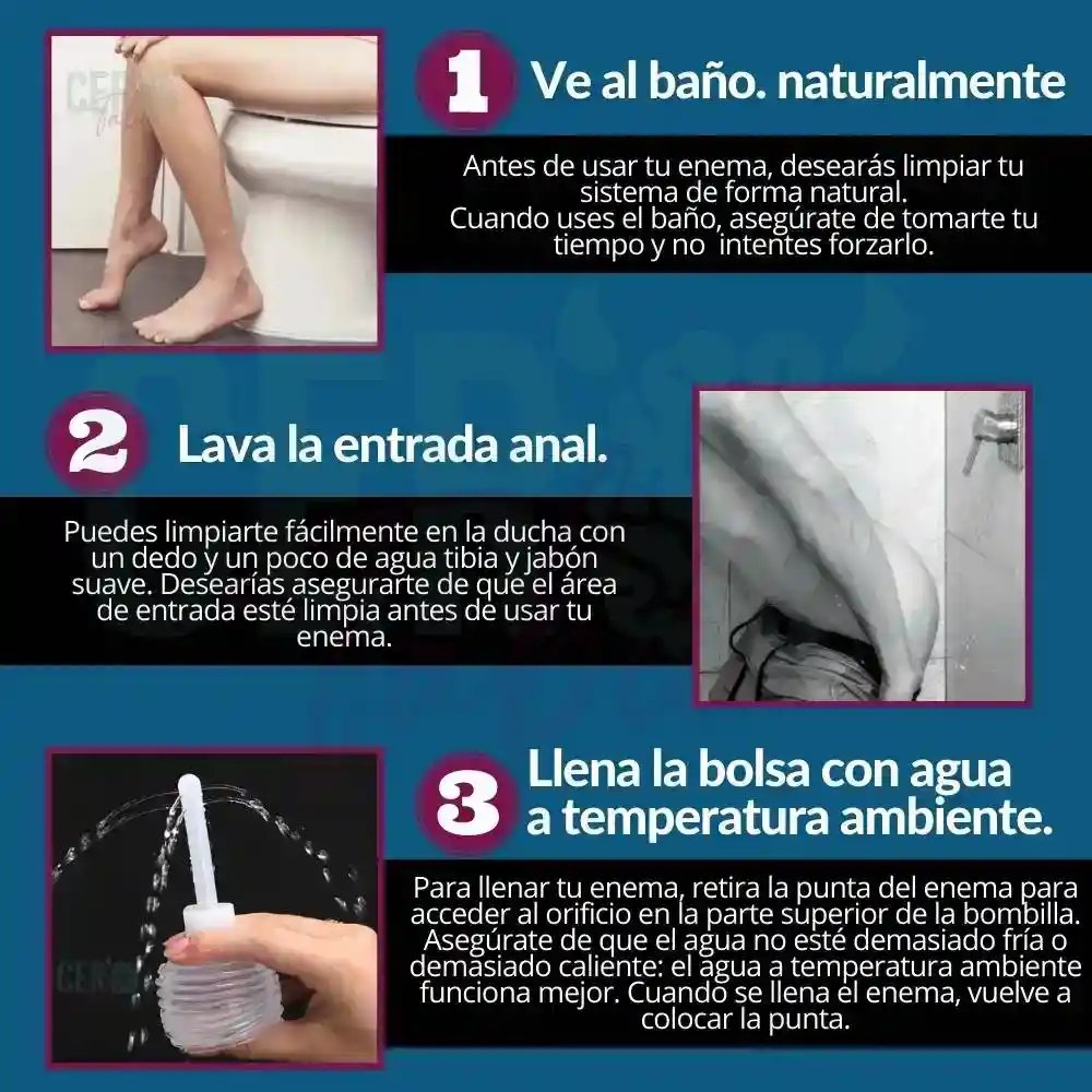 Enema X 2 Ducha Anal 200 Ml Lavado Rectal Vaginal Gran Capacidad Pera Limpieza Intima