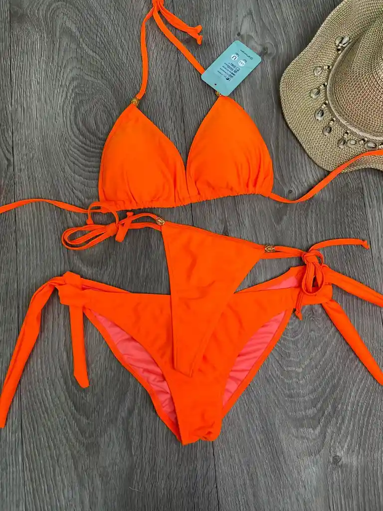 Vestido De Baño Mujer Tres Piezas Con Dos Panty Y Un Top