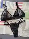Conjunto 2 Piezas Bordado De Ropa Interior Panty Y Top Lenceria