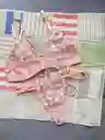 Conjunto 2 Piezas Bordado De Ropa Interior Panty Y Top Lenceria