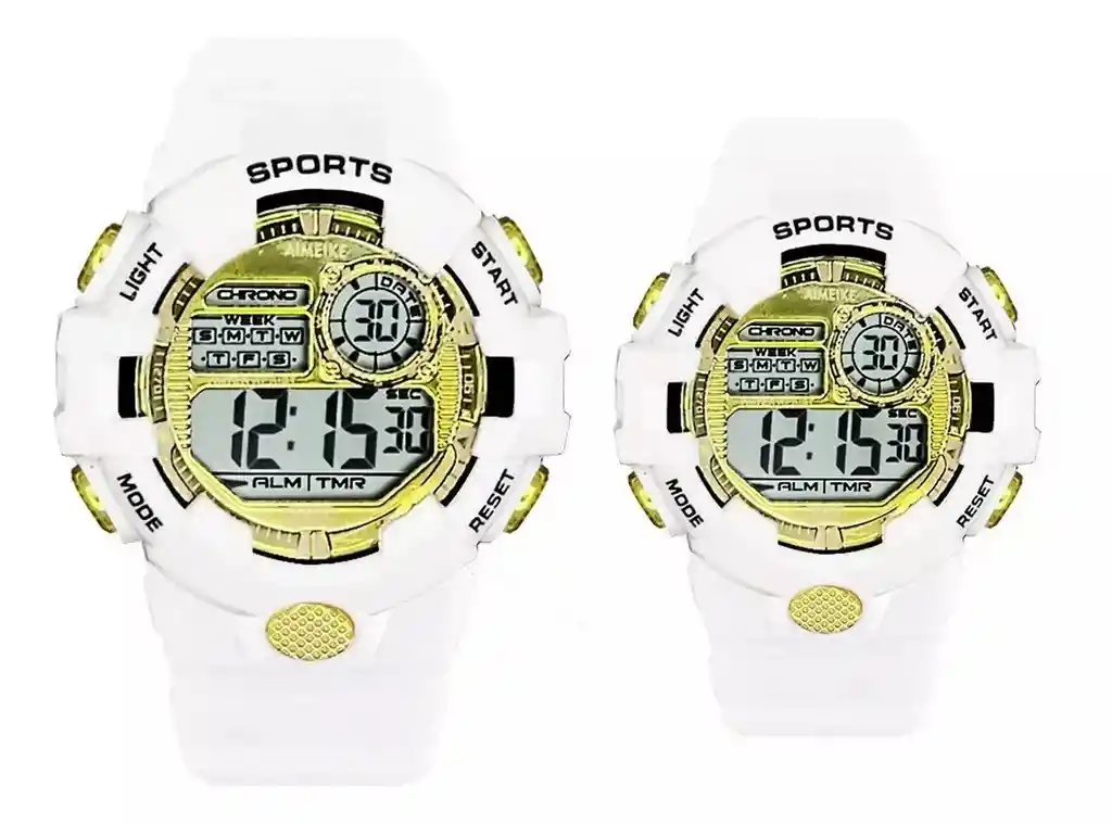 Relojes Pareja Digital Resistente Al Agua Deportivo+ Estuche