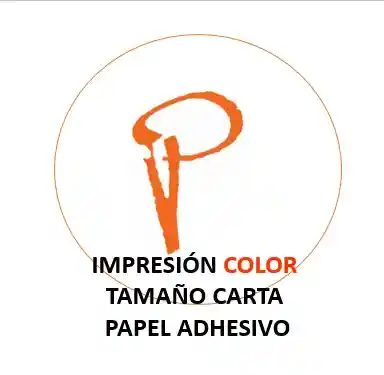 Impresión Color Tamaño Carta Papel Adhesivo (solicitar Con Tiempo)