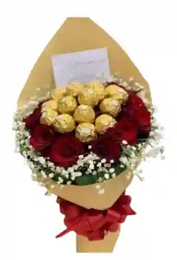 Buquet Rosas Y Chocolates Gorgeous
