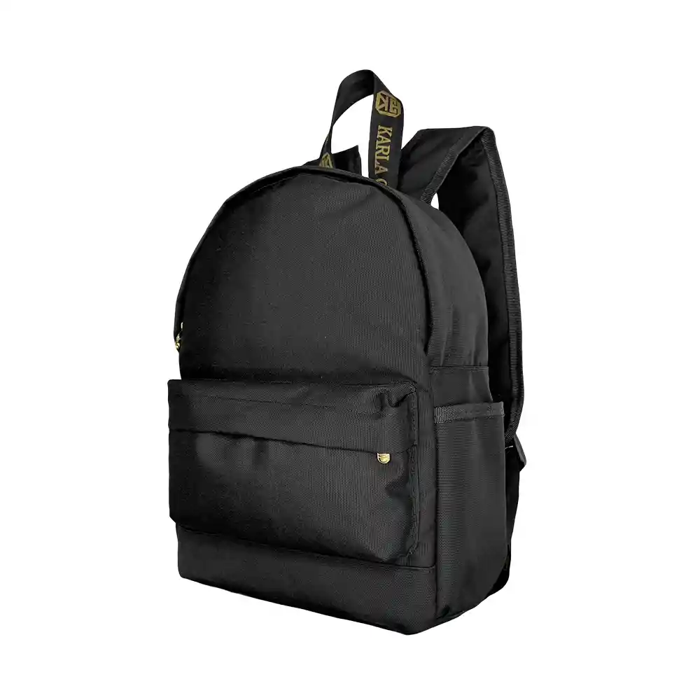 Morral Mochila Unisex Casual Mediano Karla Chacon Owen Negro