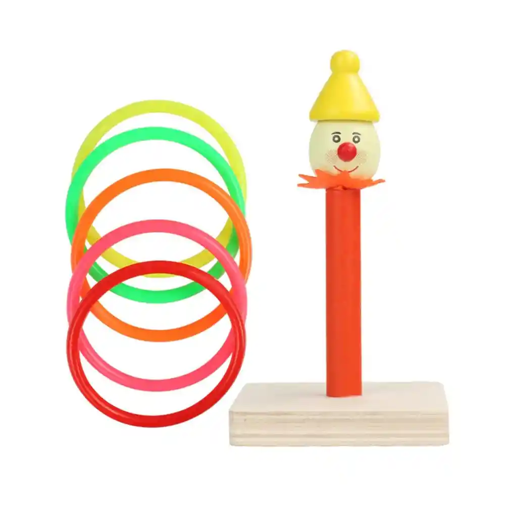 Torre De Aros Payaso De Madera Para Niños